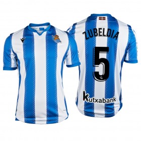Camisolas de Futebol Real Sociedad Igor Zubeldia 5 Equipamento Principal 2019/20 Manga Curta